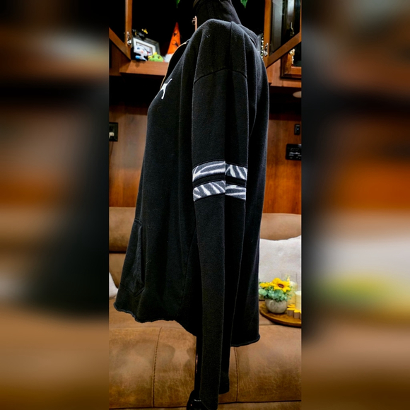 PINK Black Quarter Zip Women's Sweatshirt Dog Logo - Picture 3 of 5